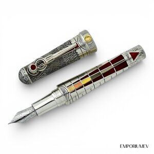Montegrappa The Alchemist Fire Sterling Silver Ignis Fountain Pen (0046) NWB